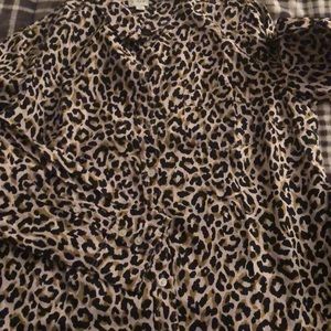 Cheetah button down shirt